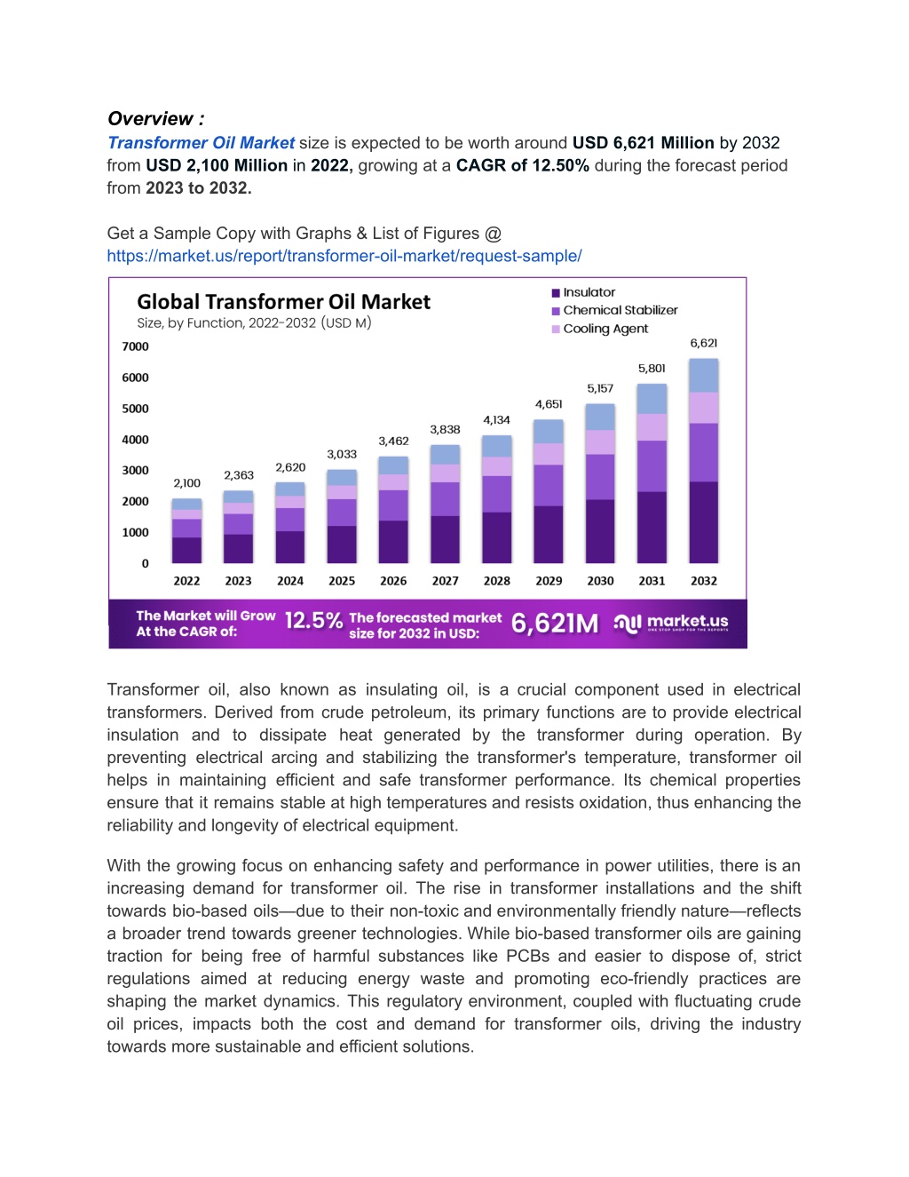 overview transformer oil market size is expected l.w