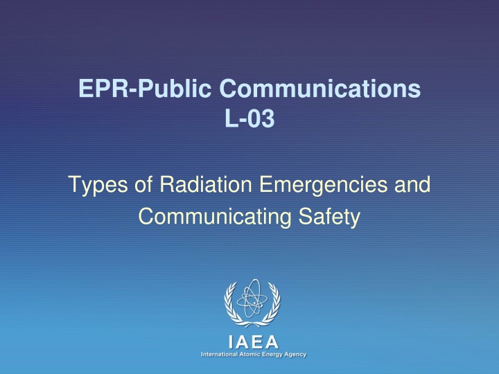 Different Types of Radiation Emergencies