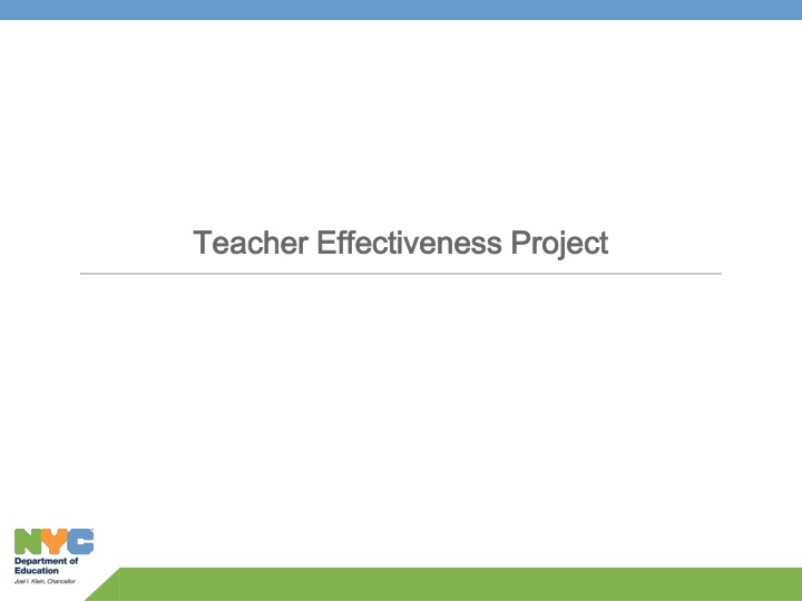 Enhancing Teacher Effectiveness Project Overview