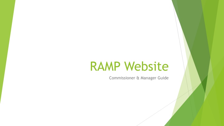 RAMP Website Commissioner & Manager Guide