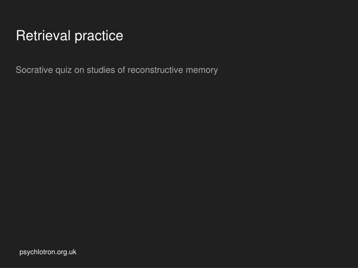 Evaluating Bartlett's 1932 Theory of Reconstructive Memory