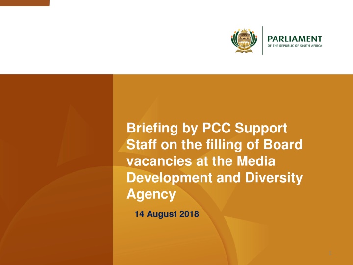 Process for Filling Board Vacancies at Media Development and Diversity Agency