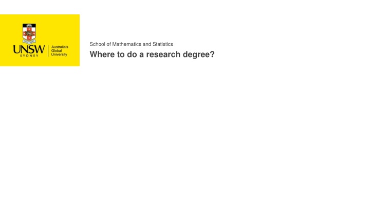 How to Choose a Research Degree Program in Mathematics and Statistics