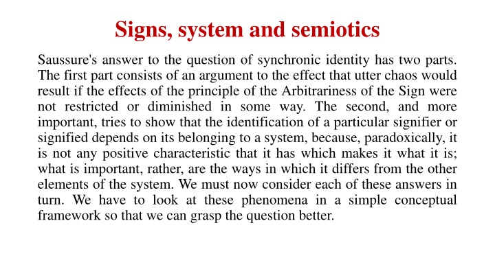 Signs, Systems, and Semiotics in Linguistics