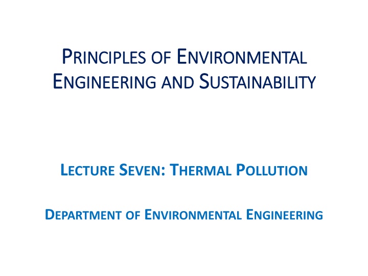 Thermal Pollution and Its Impact on Water Systems