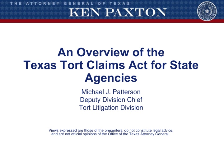 Texas Tort Claims Act for State Agencies