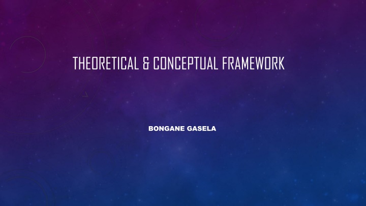 Theoretical and Conceptual Frameworks in Research