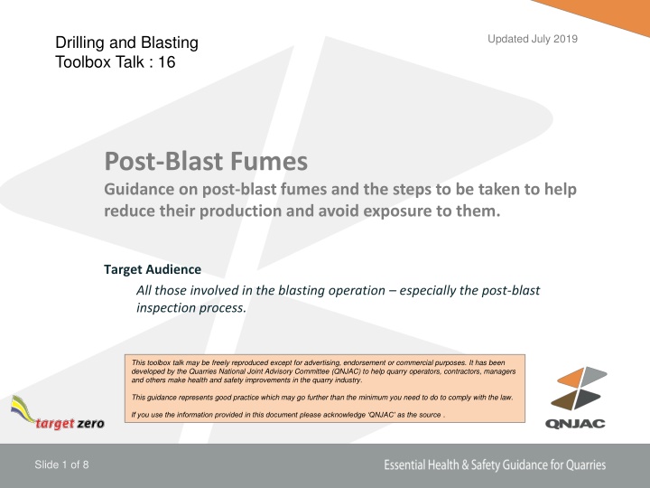 Post-Blast Fumes: Guidance on Mitigating Toxic Gases in Drilling and Blasting Operations