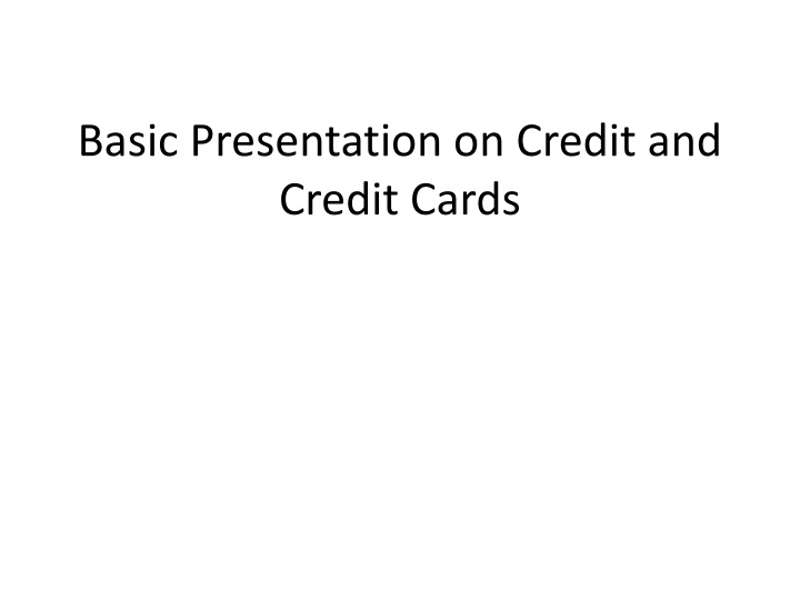 Credit Cards: A Beginner's Guide