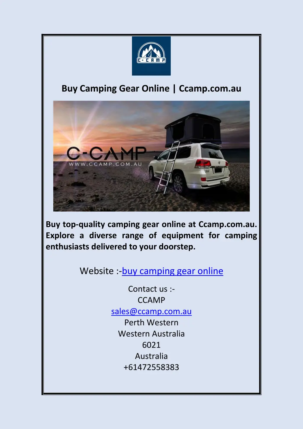 buy camping gear online ccamp com au n.