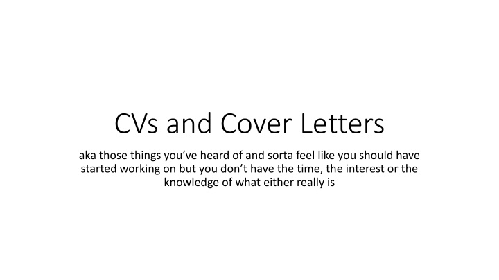 Demystifying CVs and Cover Letters: Understanding the Basics