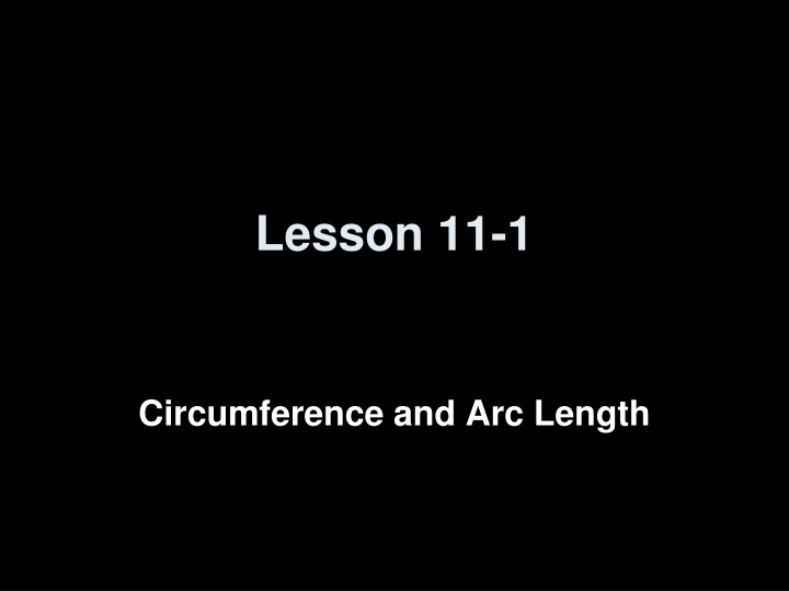 Circumference and Arc Length in Geometry