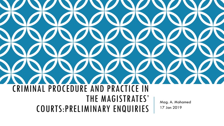 Guide to Preliminary Enquiries in Magistrates' Courts