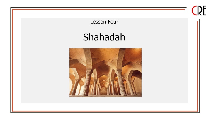 Shahadah - Lesson Four