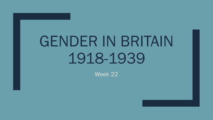 The Impact of Female Suffrage on Interwar Politics in Britain (1918-1939)