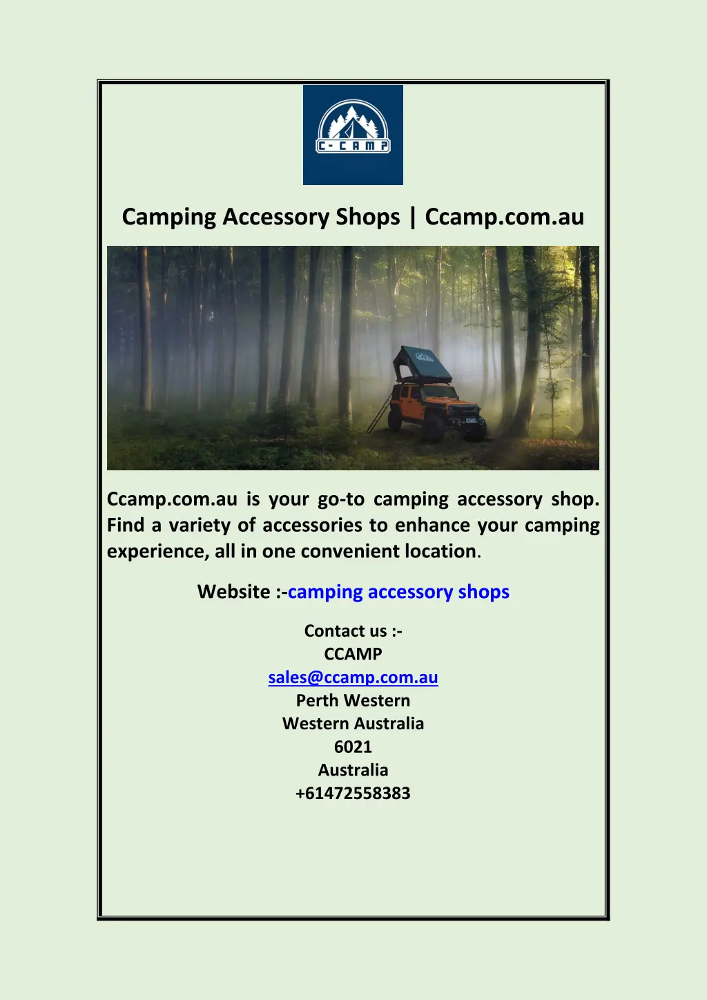 camping accessory shops ccamp com au n.
