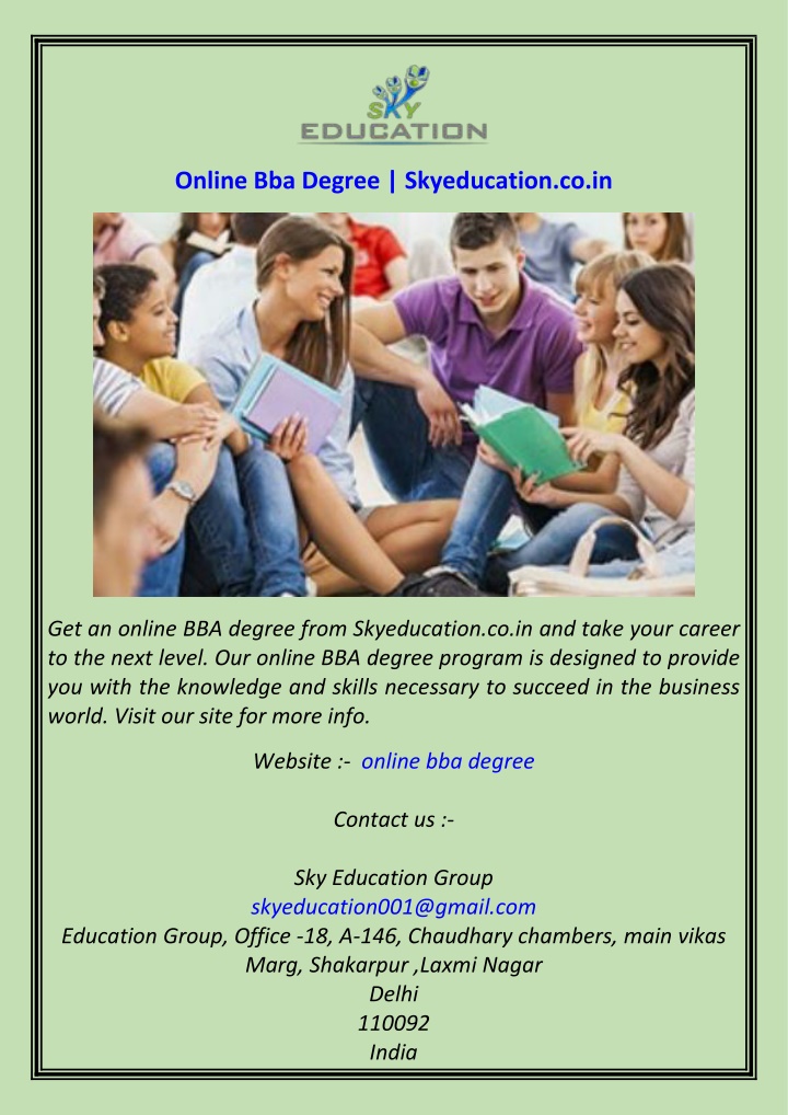 online bba degree skyeducation co in n.w