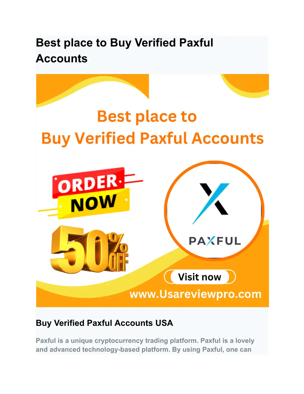 best place to buy verified paxful accounts n.