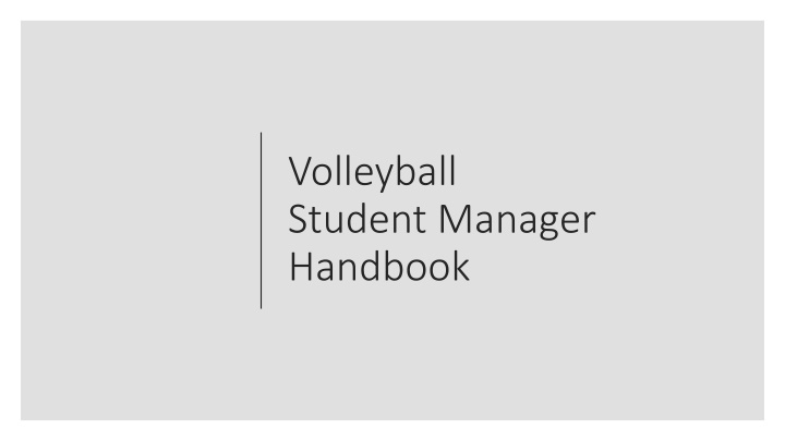 Essential Guide for Volleyball Student Managers
