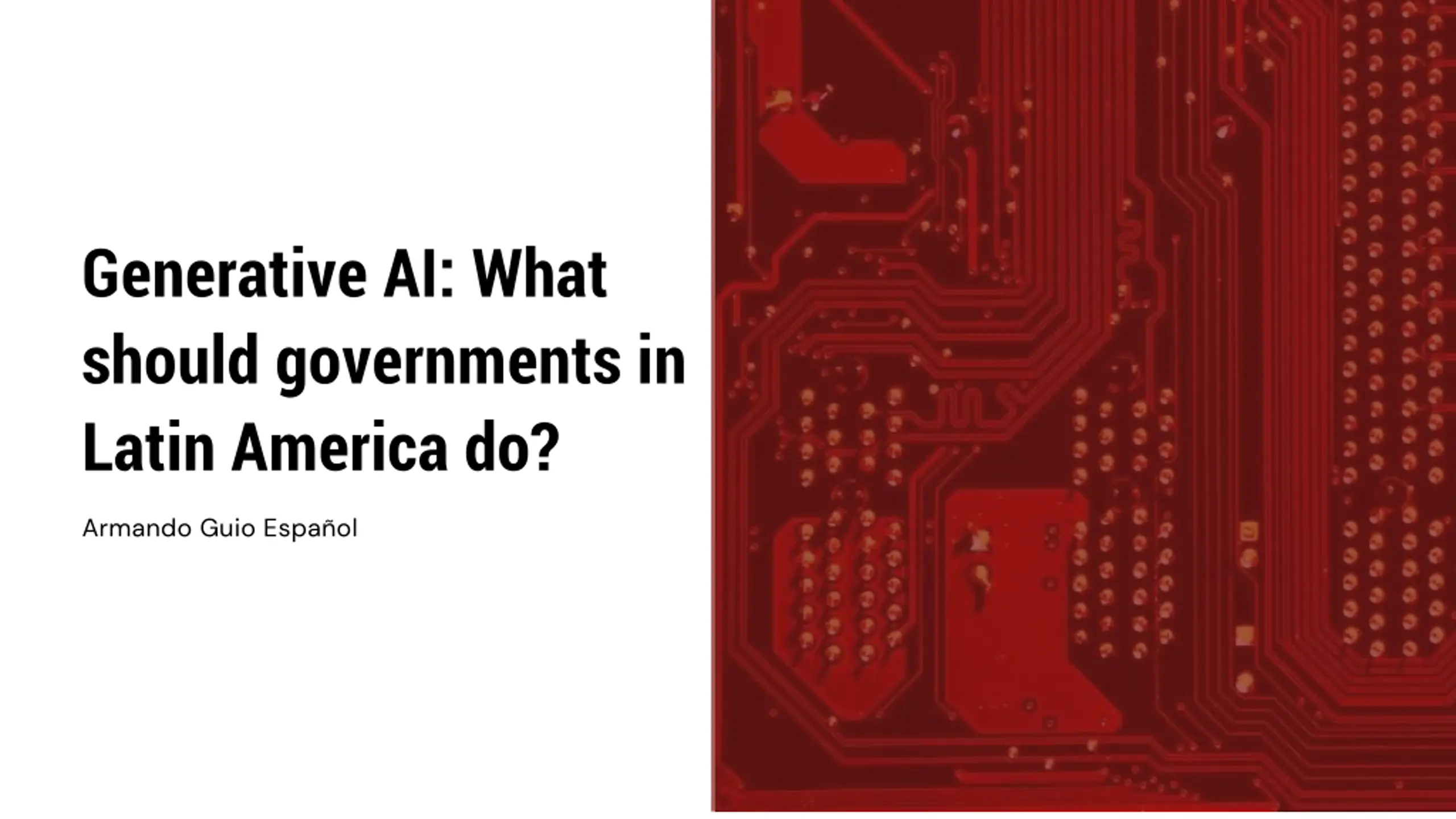 Generative AI: What should governments in Latin America do?