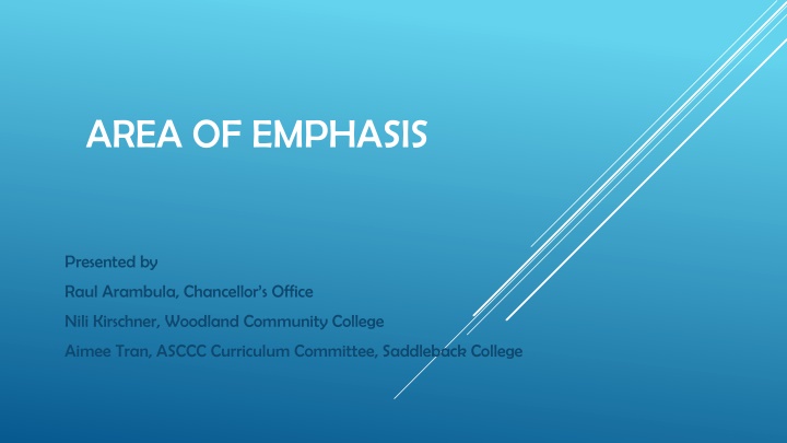 Area of Emphasis Degrees in California Community Colleges