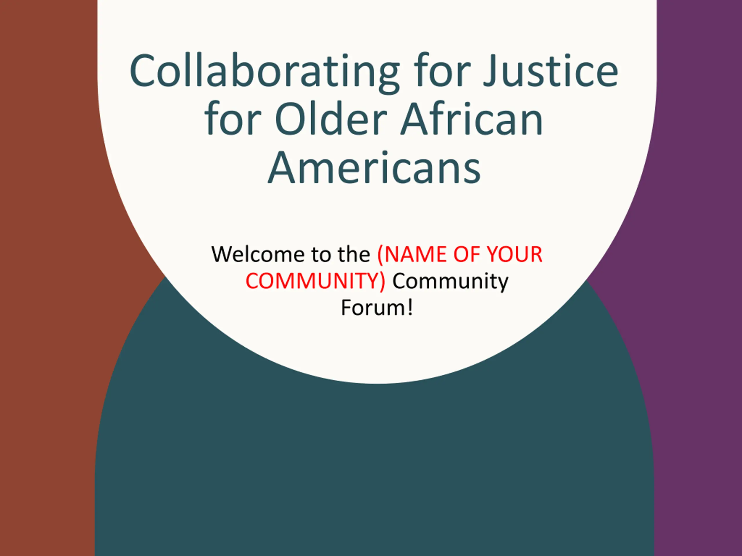 Collaborating for Justice for Older African Americans