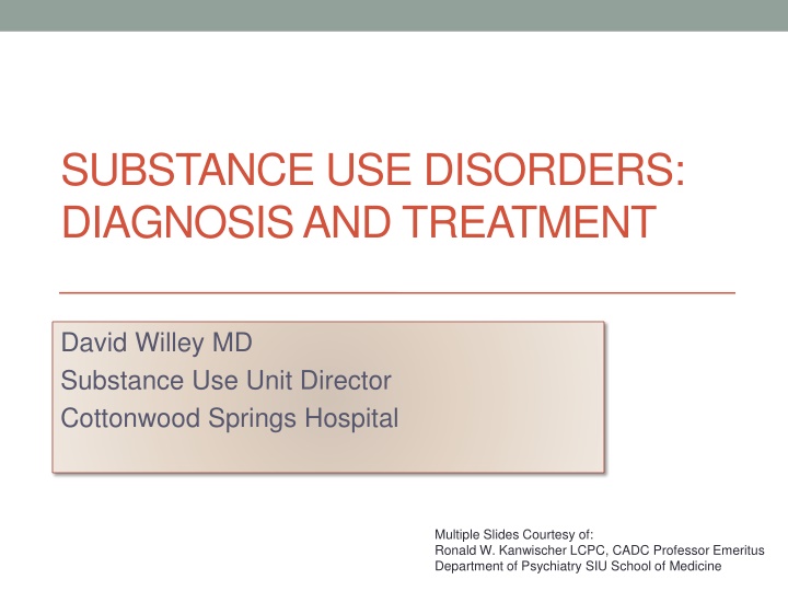 Evolution of Addiction Concepts: Diagnosis and Treatment