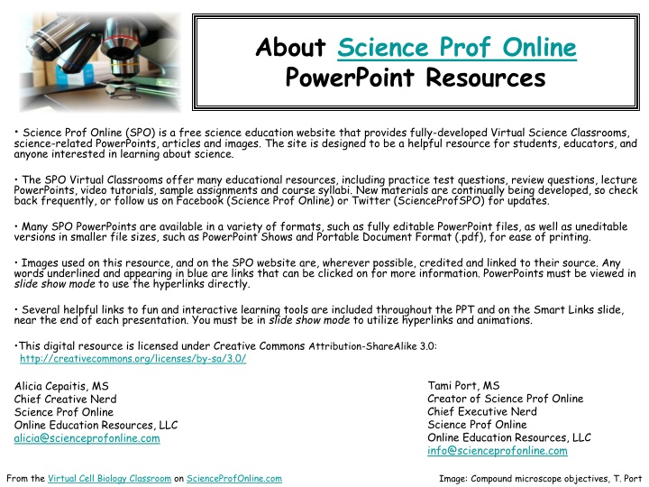 Free Virtual Science Classrooms by Science Prof Online