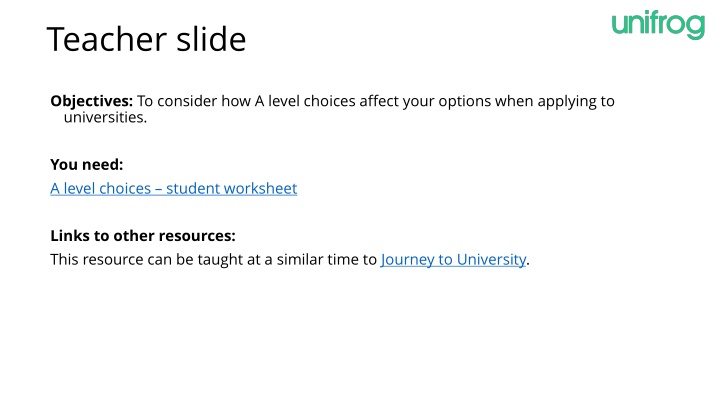 A-Level Choices for University Applications