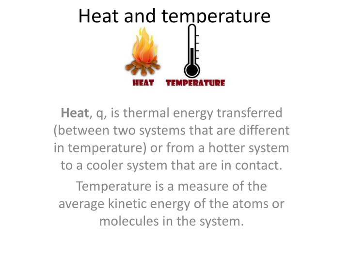 Heat and Temperature in Thermodynamics