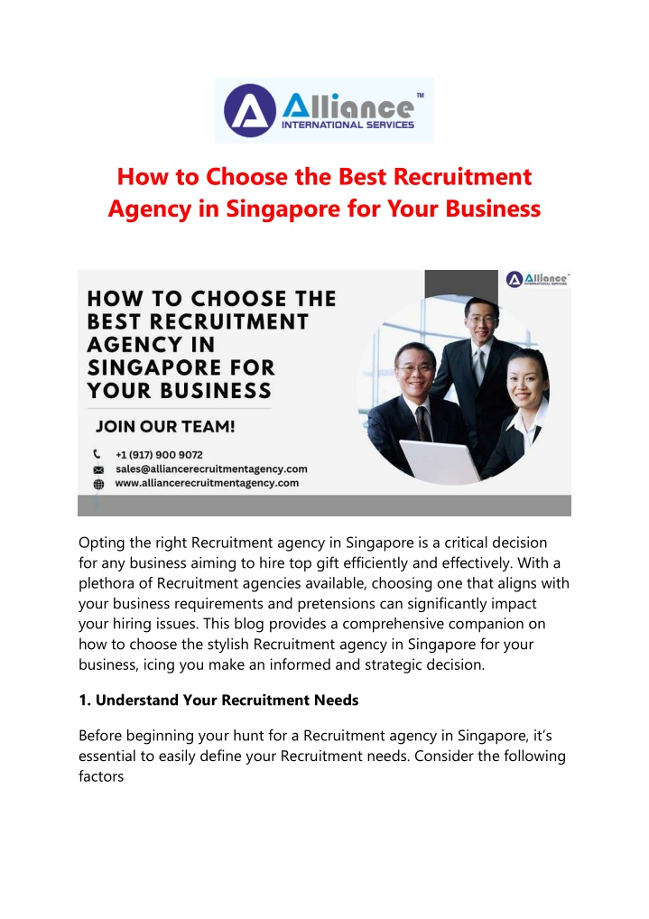 how to choose the best recruitment agency n.w