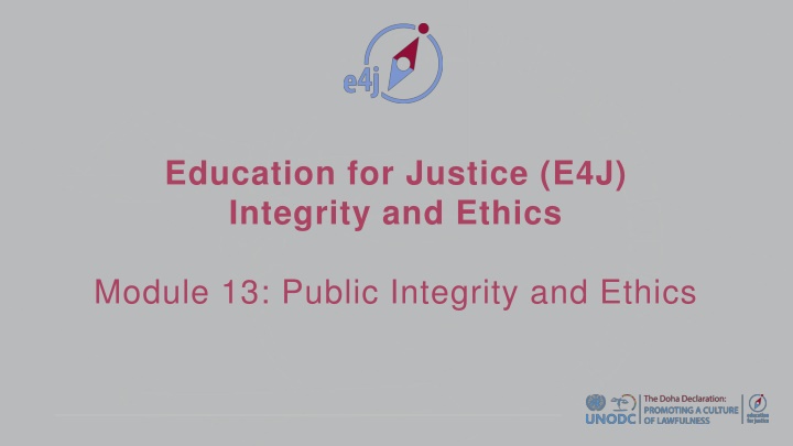 Public Integrity and Ethics in Civil Service