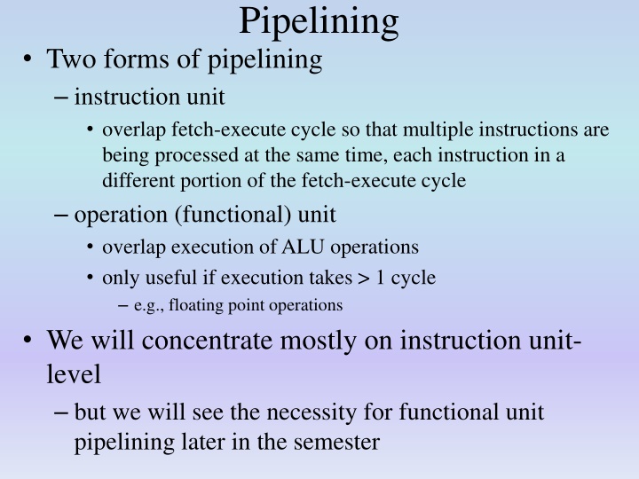 Pipelining in Computer Architecture