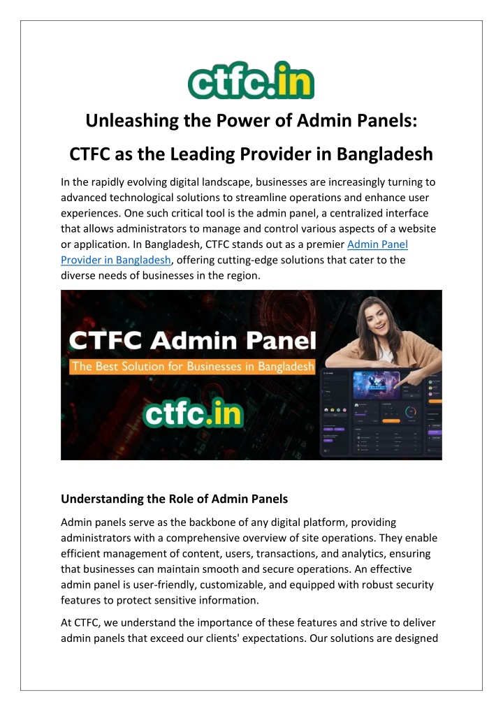 unleashing the power of admin panels n.w