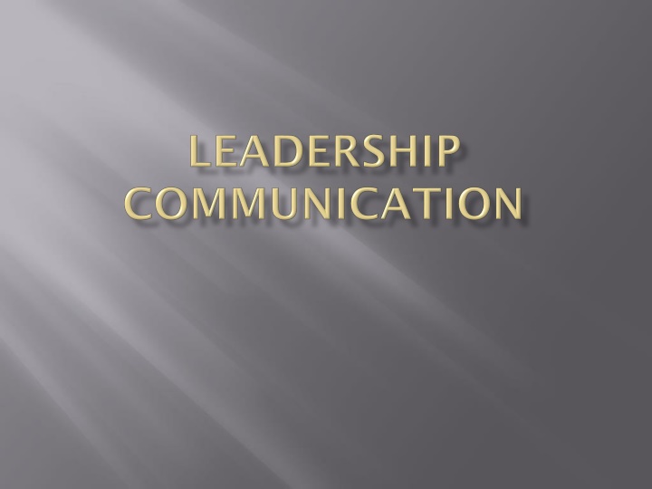 Effective Leadership Communication Strategies