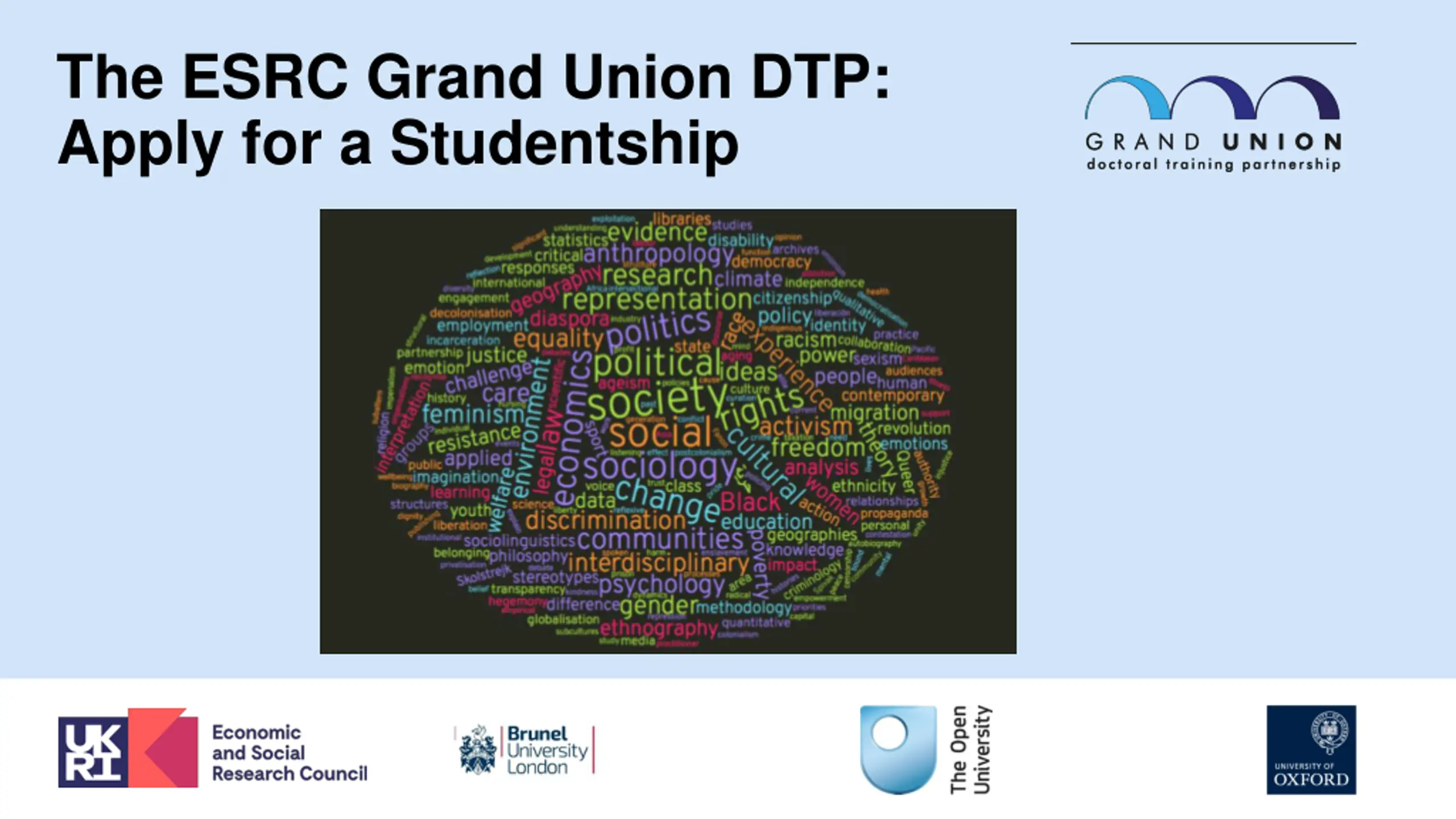 ESRC Grand Union DTP Studentship: Benefits and Eligibility