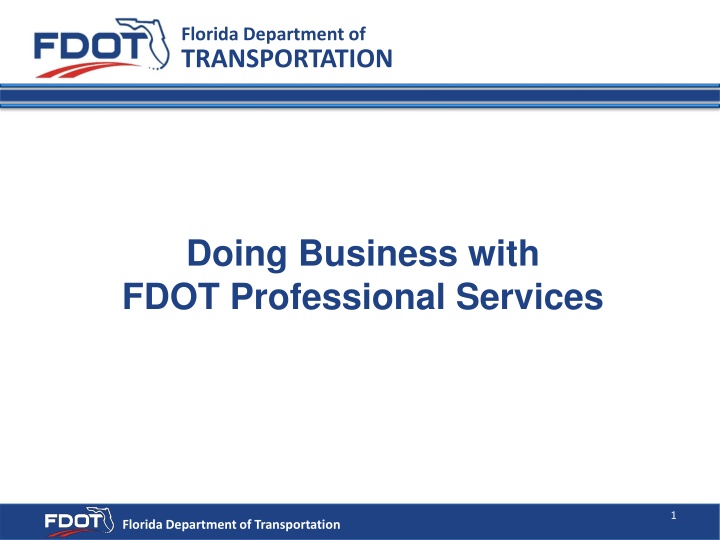 Doing Business with FDOT Professional Services in Florida