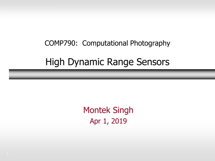High Dynamic Range Sensors in Computational Photography
