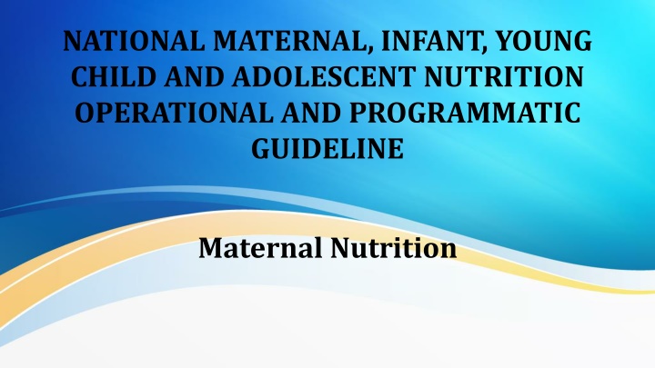 Maternal Nutrition Guidelines for Optimal Health Before and During Pregnancy