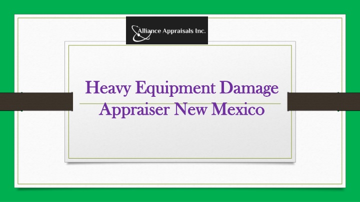 Heavy Equipment Damage Appraiser New Mexico