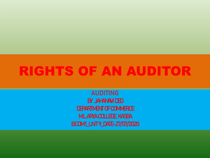 Rights of an Auditor According to Section 1956
