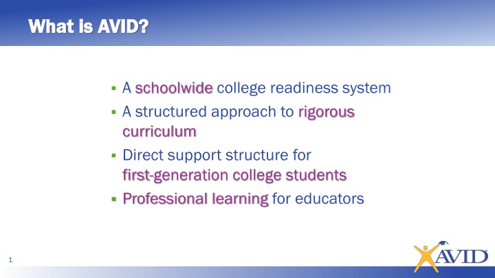 AVID: A Comprehensive Approach to College Readiness