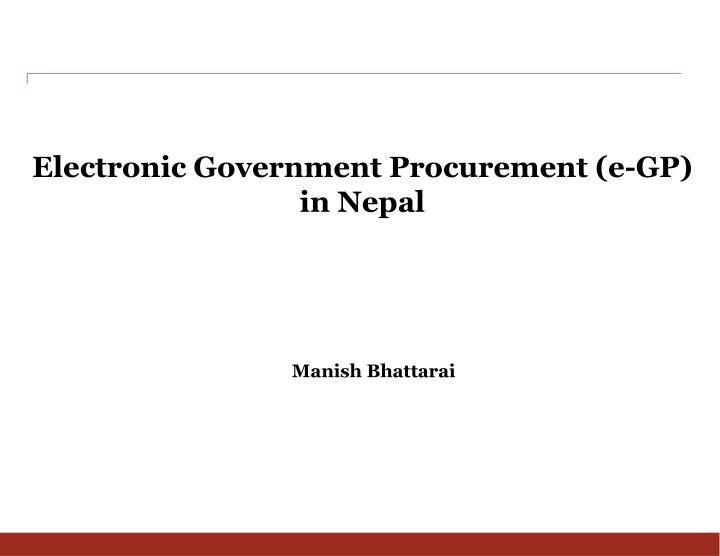 Transforming Public Procurement in Nepal with e-GP: Challenges and Solutions