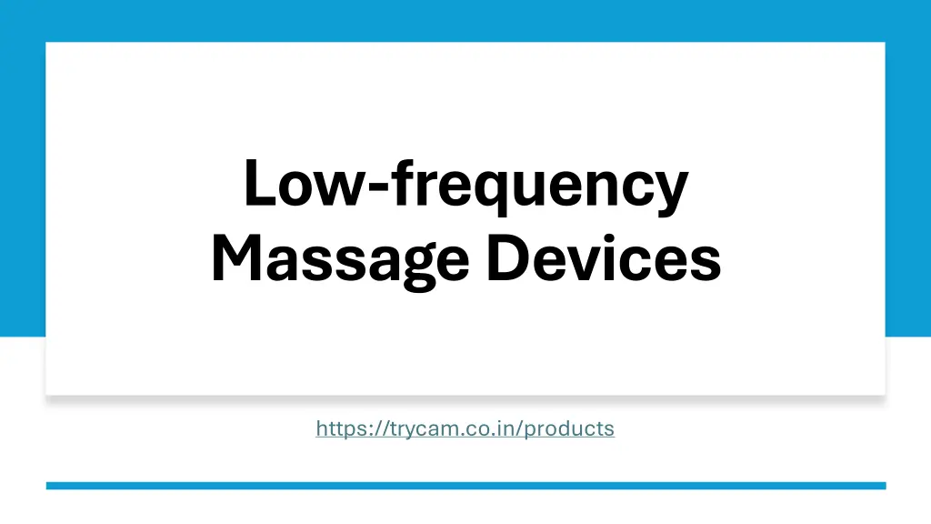 low frequency massage devices n.