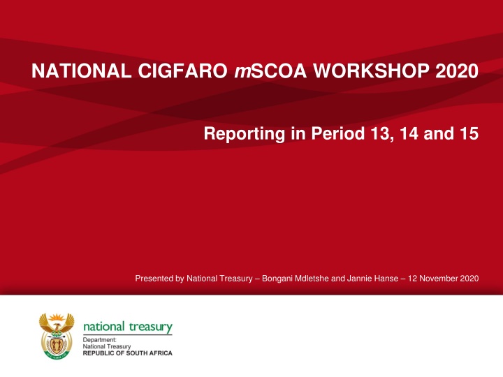 Period Control Guidelines in mSCOA Reporting Workshops 2020