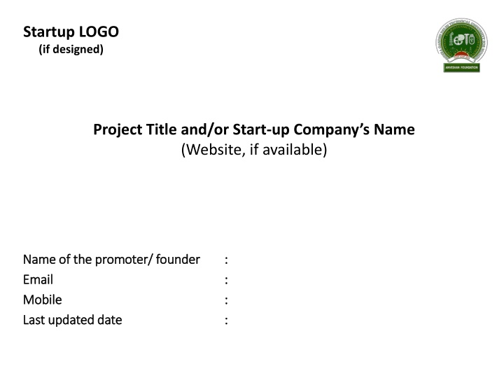 Innovative Startup Pitch Deck for Future Success