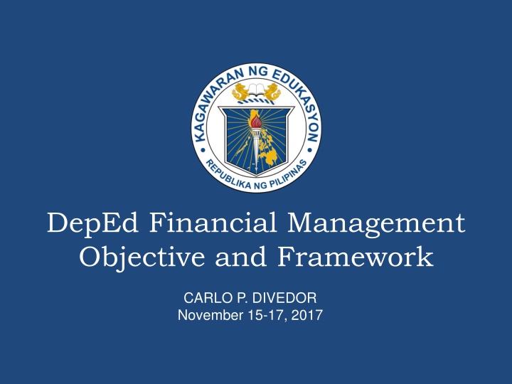 DepEd Financial Management Objective and Framework Overview