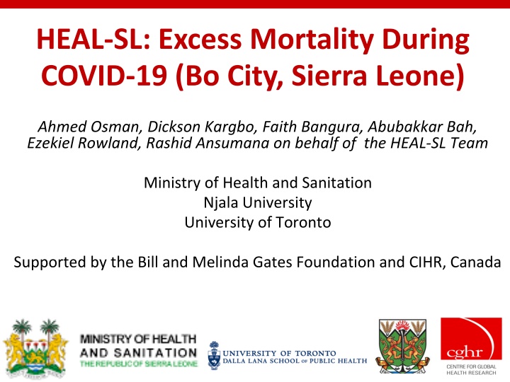 Insights on Excess Mortality and COVID-19 Prevalence in Bo City, Sierra Leone