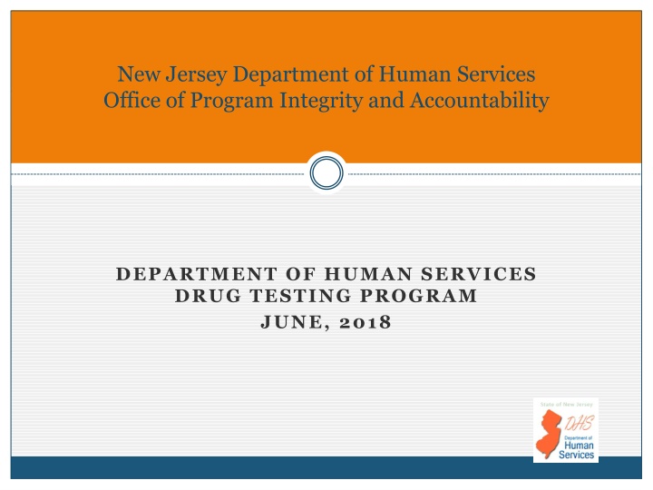 Drug Testing Program Overview for New Jersey Department of Human Services