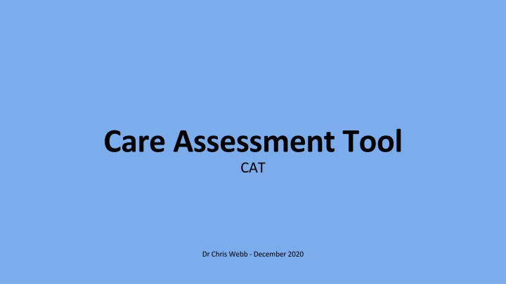 Introduction to Care Assessment Tools (CATs) in Primary Care Placements